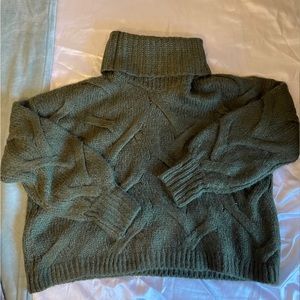 Green turtleneck